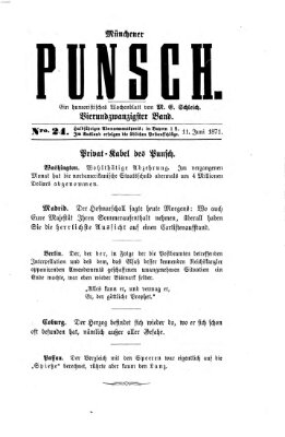 Münchener Punsch Sonntag 11. Juni 1871