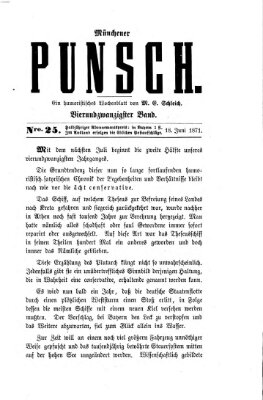 Münchener Punsch Sonntag 18. Juni 1871