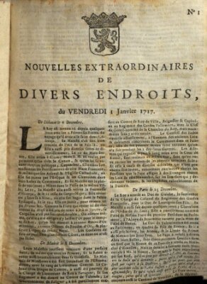 Nouvelles extraordinaires de divers endroits Freitag 1. Januar 1717