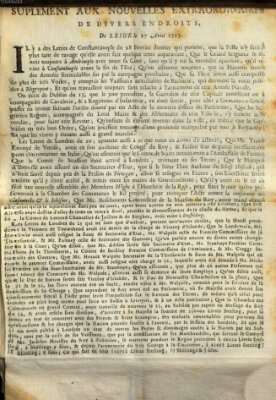 Nouvelles extraordinaires de divers endroits Dienstag 27. April 1717