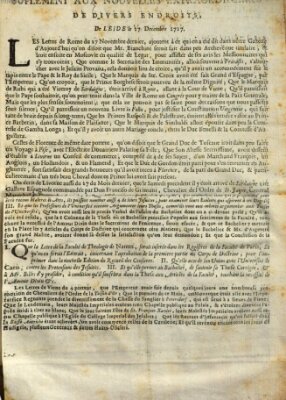 Nouvelles extraordinaires de divers endroits Freitag 17. Dezember 1717