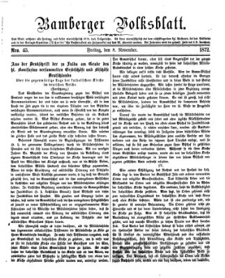 Bamberger Volksblatt Freitag 8. November 1872
