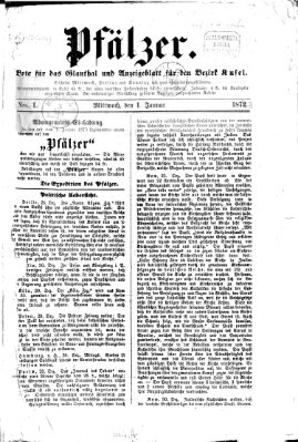 Pfälzer Mittwoch 1. Januar 1873