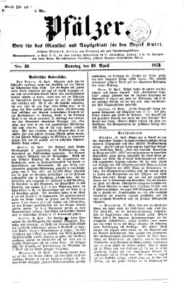 Pfälzer Sonntag 20. April 1873