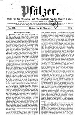 Pfälzer Freitag 28. November 1873