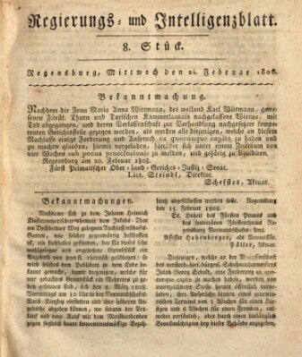 Regierungs- und Intelligenzblatt (Regensburger Wochenblatt)