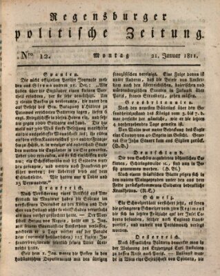 Regensburger politische Zeitung (Regensburger Zeitung) Montag 21. Januar 1811