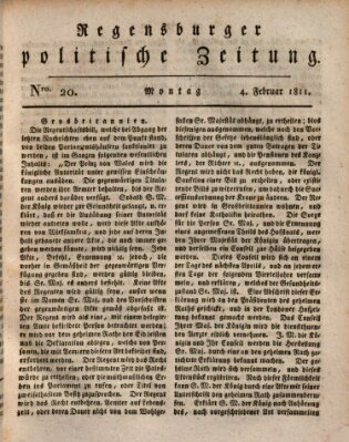 Regensburger politische Zeitung (Regensburger Zeitung) Montag 4. Februar 1811