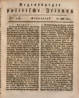 Regensburger politische Zeitung (Regensburger Zeitung) Samstag 20. Juli 1811