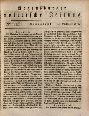 Regensburger politische Zeitung (Regensburger Zeitung) Samstag 14. September 1811