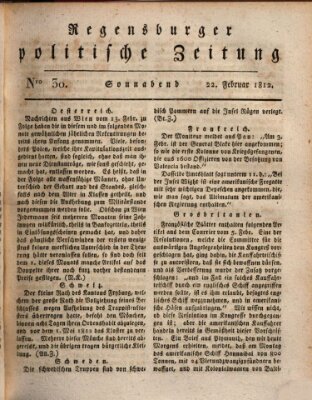 Regensburger politische Zeitung (Regensburger Zeitung) Samstag 22. Februar 1812