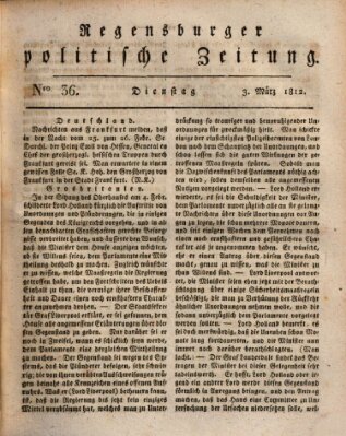 Regensburger politische Zeitung (Regensburger Zeitung) Dienstag 3. März 1812