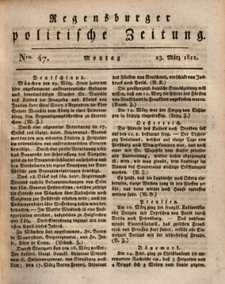 Regensburger politische Zeitung (Regensburger Zeitung) Montag 23. März 1812