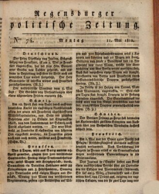 Regensburger politische Zeitung (Regensburger Zeitung) Montag 11. Mai 1812