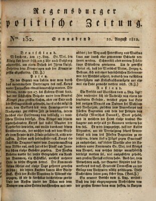 Regensburger politische Zeitung (Regensburger Zeitung) Samstag 22. August 1812