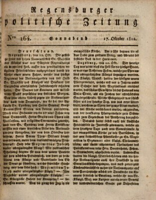 Regensburger politische Zeitung (Regensburger Zeitung) Samstag 17. Oktober 1812