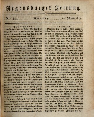 Regensburger Zeitung Montag 22. Februar 1813