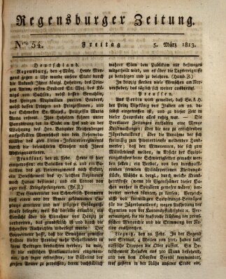 Regensburger Zeitung Freitag 5. März 1813