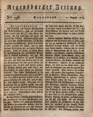 Regensburger Zeitung Samstag 21. August 1813