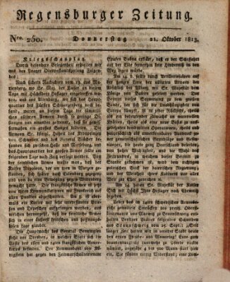 Regensburger Zeitung Donnerstag 21. Oktober 1813