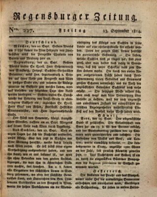 Regensburger Zeitung Freitag 23. September 1814