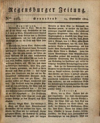 Regensburger Zeitung Samstag 24. September 1814