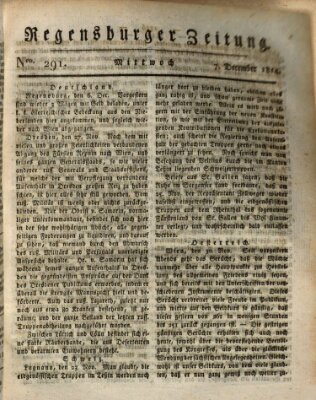 Regensburger Zeitung Mittwoch 7. Dezember 1814
