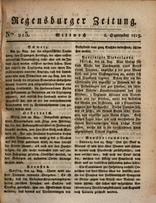 Regensburger Zeitung Mittwoch 6. September 1815