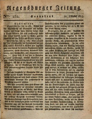 Regensburger Zeitung Samstag 21. Oktober 1815