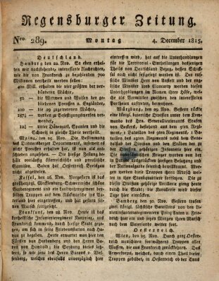 Regensburger Zeitung Montag 4. Dezember 1815