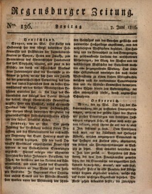 Regensburger Zeitung Freitag 7. Juni 1816