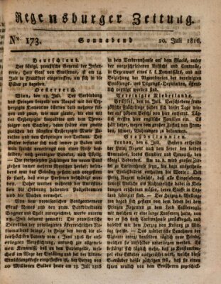 Regensburger Zeitung Samstag 20. Juli 1816