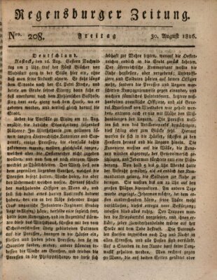 Regensburger Zeitung Freitag 30. August 1816