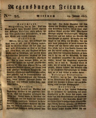 Regensburger Zeitung Mittwoch 29. Januar 1817