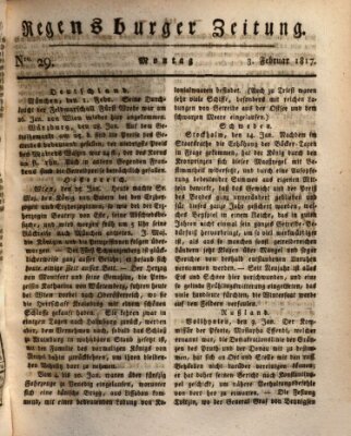 Regensburger Zeitung Montag 3. Februar 1817
