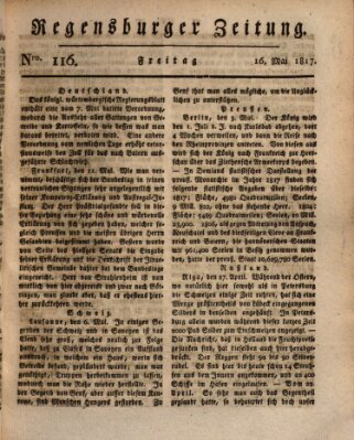 Regensburger Zeitung Freitag 16. Mai 1817