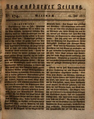 Regensburger Zeitung Mittwoch 23. Juli 1817