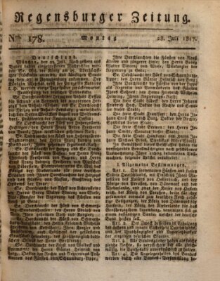 Regensburger Zeitung Montag 28. Juli 1817