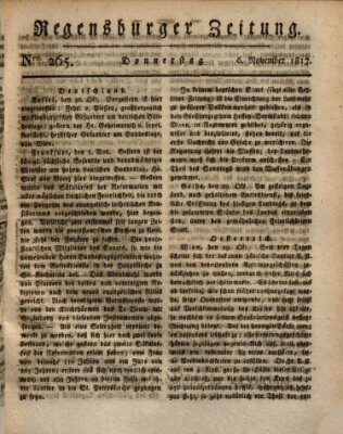 Regensburger Zeitung Donnerstag 6. November 1817
