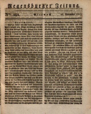 Regensburger Zeitung Mittwoch 26. November 1817