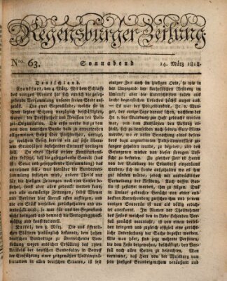 Regensburger Zeitung Samstag 14. März 1818