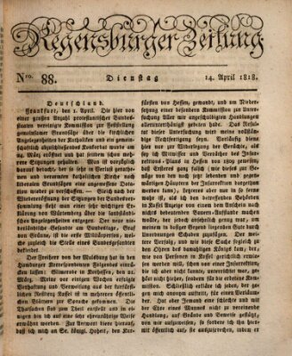Regensburger Zeitung Dienstag 14. April 1818