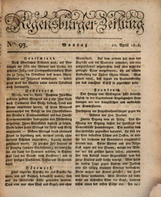 Regensburger Zeitung Montag 20. April 1818