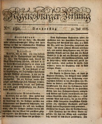 Regensburger Zeitung Donnerstag 30. Juli 1818