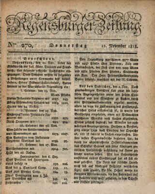 Regensburger Zeitung Donnerstag 12. November 1818