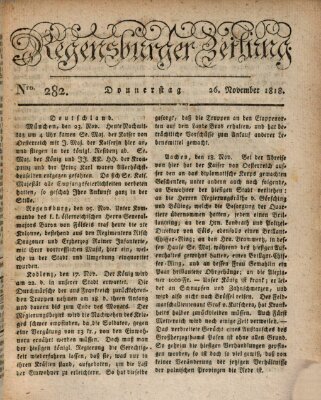 Regensburger Zeitung Donnerstag 26. November 1818