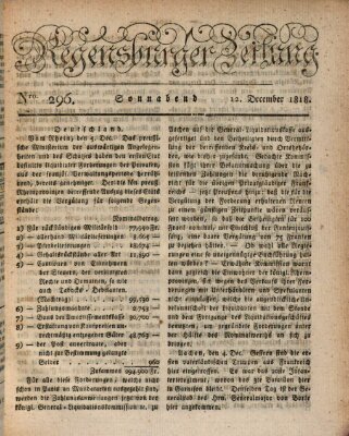 Regensburger Zeitung Samstag 12. Dezember 1818