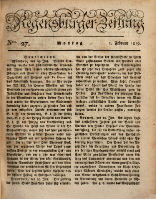 Regensburger Zeitung Montag 1. Februar 1819