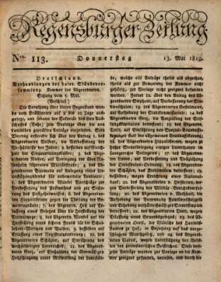 Regensburger Zeitung Donnerstag 13. Mai 1819