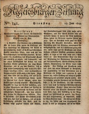 Regensburger Zeitung Dienstag 15. Juni 1819